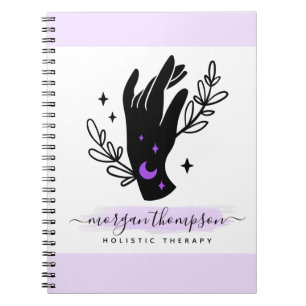 Minimalist Hands & Moon Phases Metaphysical Reiki Notebook