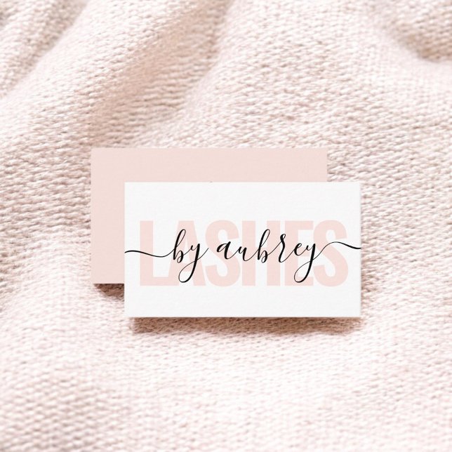 Minimalist Handwriting Calligraphy Lashes Business Card (Creator Uploaded)