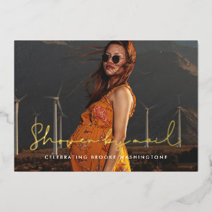 Minimalist handwritten Baby Shower by mail photo