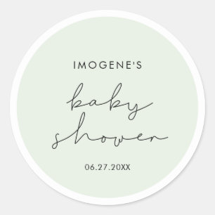Minimalist handwritten Baby shower envelope seal