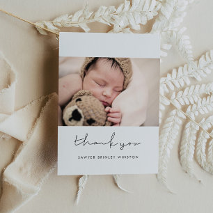 Minimalist handwritten Baby shower thank you Postcard