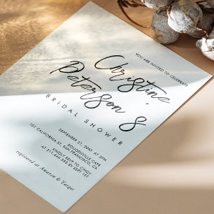 Minimalist Handwritten Bridal Shower Invitation