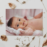 Minimalist handwritten Godfather proposal card<br><div class="desc">Modern and trendy: choose a photo card for your Godfather proposal. Easy to personalise with your baby picture and your custom message for the future Godparents. Fully customisable font and background colours.</div>