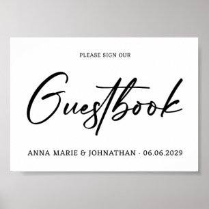Minimalist Handwritten Guestbook Wedding Sign