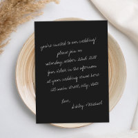Minimalist Handwritten Letter Wedding