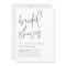 Minimalist Handwritten Script Black Bridal Shower