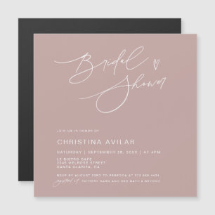 Minimalist Handwritten Script Bridal Shower Magnetic Invitation