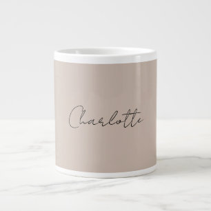 Minimalist Handwritten Script Name Modern Personal Large Coffee Mug