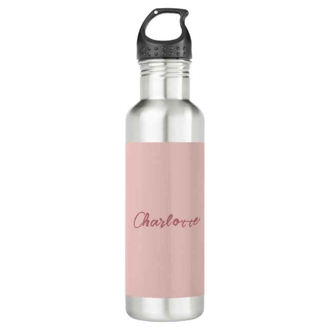 Minimalist Handwritten Script Name Rose Gold 710 Ml Water Bottle (Front)