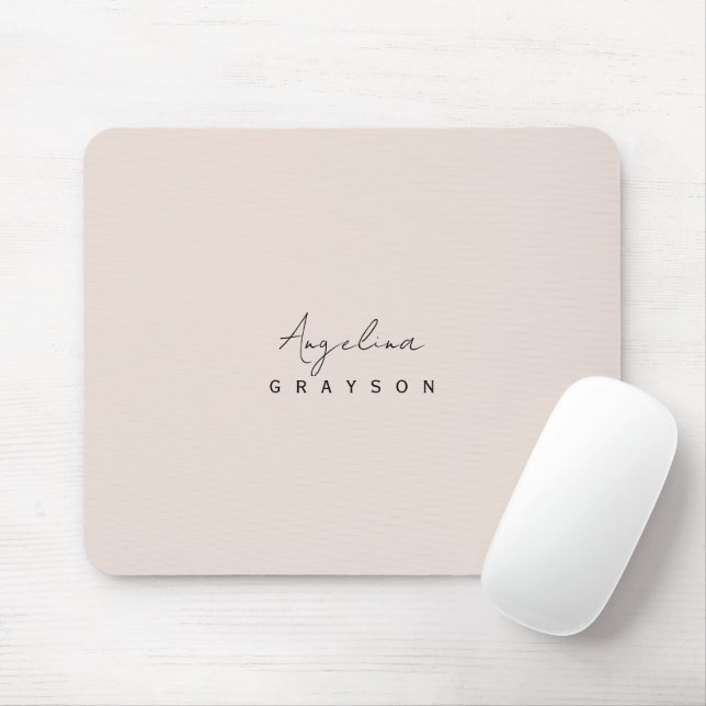 Minimalist handwritten script, simple and modern  mouse pad (With Mouse)