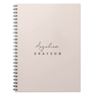 Minimalist handwritten script, simple and modern  notebook