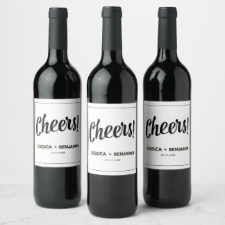 Minimalist Handwritten Typography & Elegant Modern Wine Label