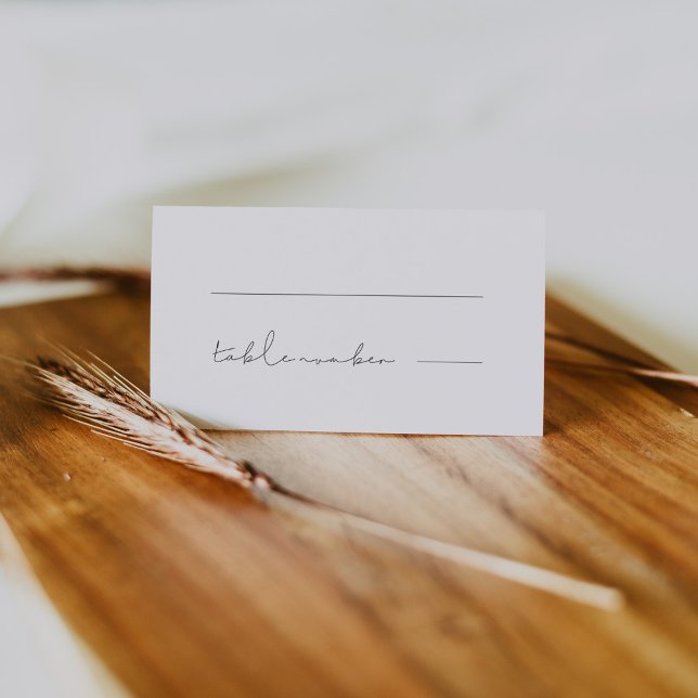 Minimalist handwritten wedding place card (Creator Uploaded)