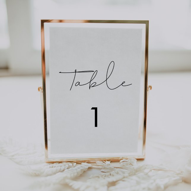 Minimalist handwritten wedding table number (Creator Uploaded)