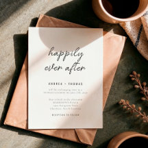 Minimalist Happily Ever After Script Wedding