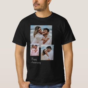 Minimalist Happy Anniversary Photo T-Shirt