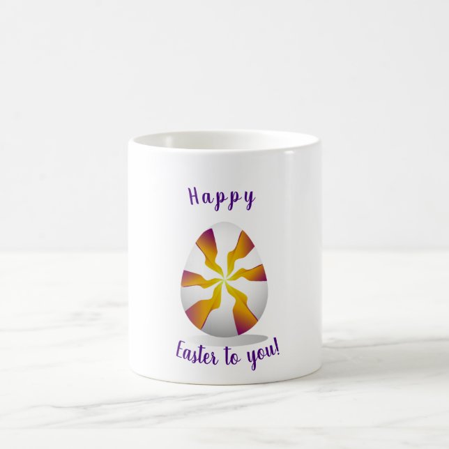 Minimalist  Happy Easter to you Romantic Coffee Mug (Center)