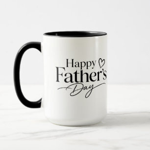 Minimalist Happy Father’s Day Custom Photo Mug
