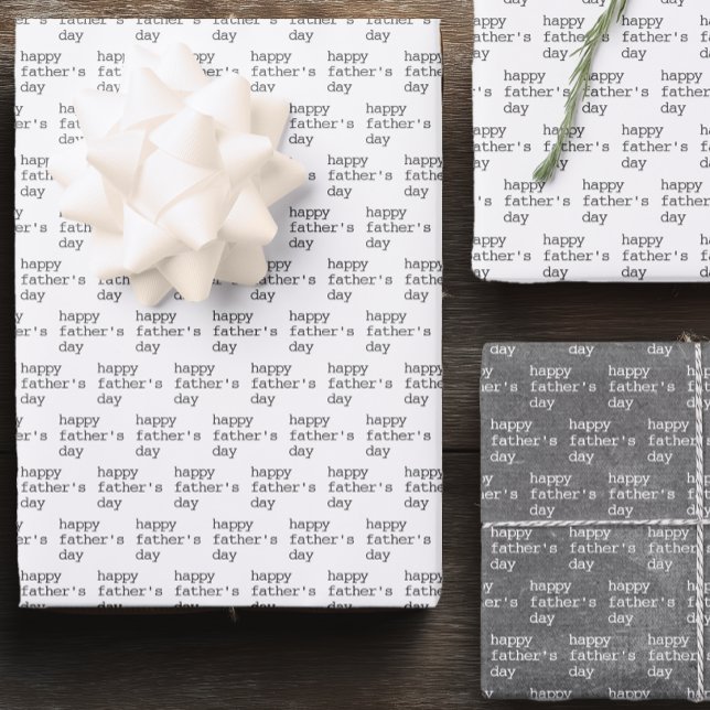 Minimalist Happy Father's Day  Wrapping Paper Sheet (Minimalist Father's Day Gift Wrap)