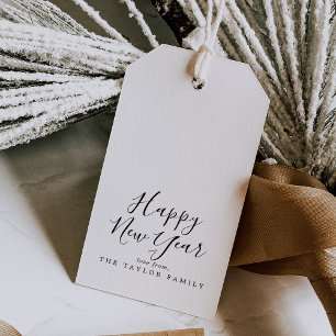 Minimalist Happy New Year Gift Tags