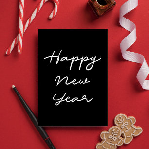 Minimalist Happy New Year Postcard