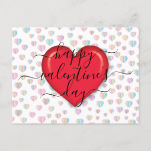 Minimalist Happy Valentine’s Day Holiday Postcard