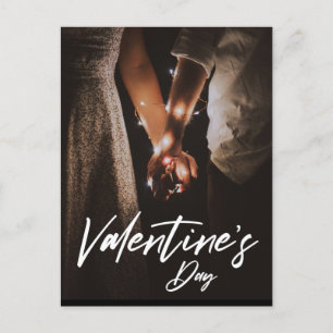 Minimalist Happy Valentines Day Photo Holiday Card