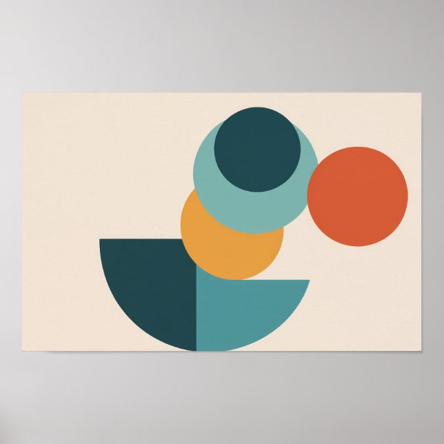 Minimalist Harmony – Geometric Circles Wall Art (Front)