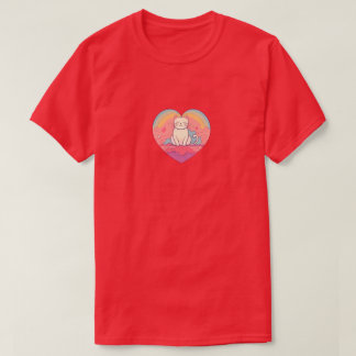 Minimalist Heart Cat T-Shirt