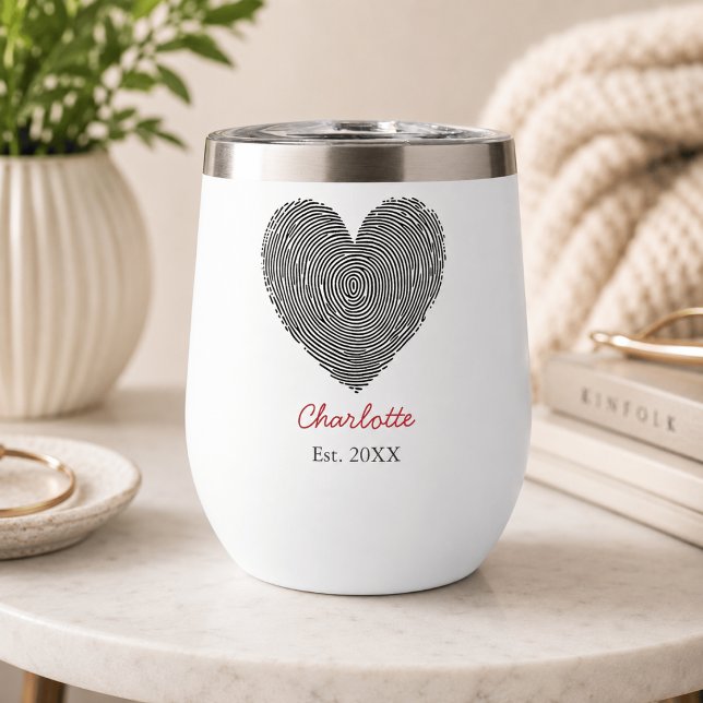 Minimalist Heart Fingerprint Personalised Name  (Creator Uploaded)