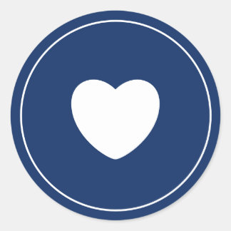 Minimalist Heart Sticker | Blue