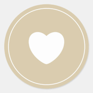 Minimalist Heart Sticker | Champagne
