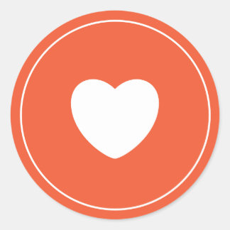 Minimalist Heart Sticker | Peach