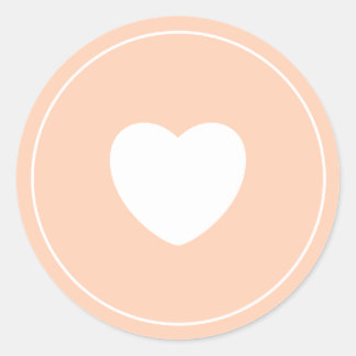 Minimalist Heart Sticker | Peach