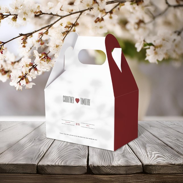 Minimalist Heart Wedding Favour Box (Creator Uploaded)