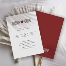 Minimalist Heart Wedding Invitation