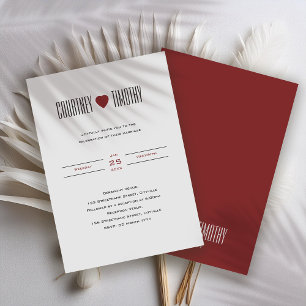 Minimalist Heart Wedding Invitation