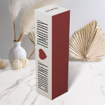 Minimalist Heart Wedding Wine Box<br><div class="desc">Gift wine in style with this minimalist wedding wine box. With clean,  modern fonts and a subtle red heart between the couple’s names,  this box is a beautiful way to package a wine bottle for wedding favours,  bridal party gifts,  or keepsakes. A chic addition to your wedding suite.</div>