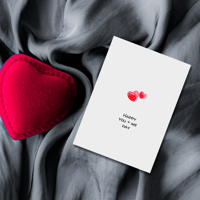 Minimalist Heart You & Me Valentine's Day Special  Holiday Card (Creator Uploaded)