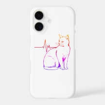 Minimalist Heartbeat Cat