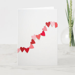 Minimalist Hearts Garland Card