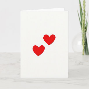 Minimalist Hearts Love Card