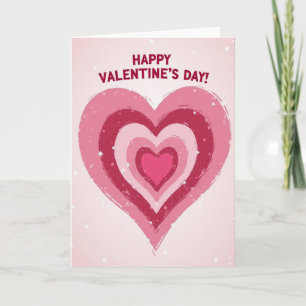 Minimalist Hearts Valentine Card