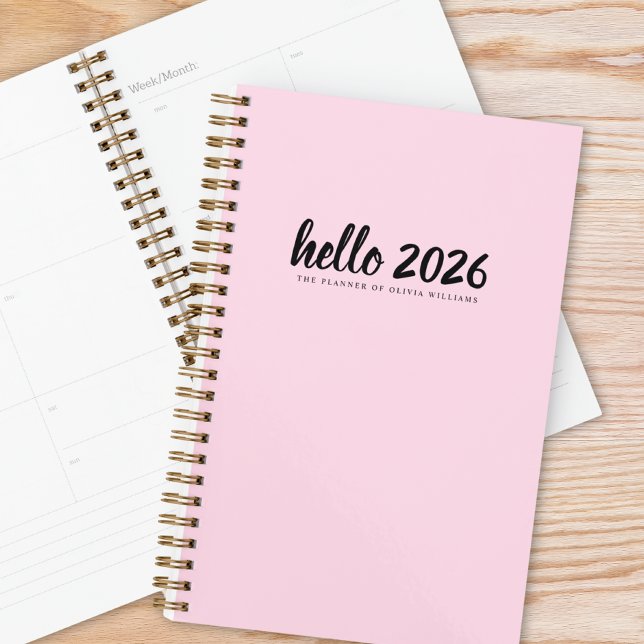 Minimalist Hello 2026 Pink  Planner (Creator Uploaded)