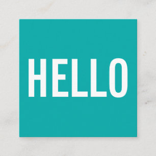 Minimalist Hello Business Cards