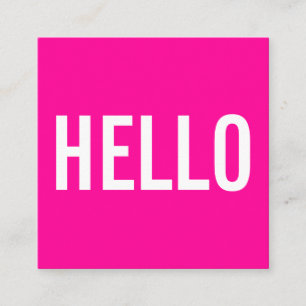 Minimalist Hello Business Cards