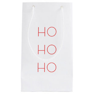Minimalist HO HO HO Christmas Gift Bag