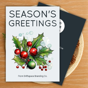 Minimalist Holiday Card with Client Message