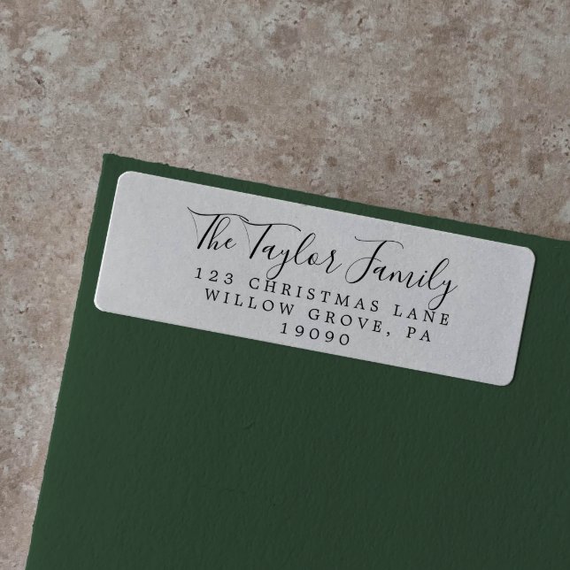 Minimalist Holiday Family Return Address Label (Creator Uploaded)