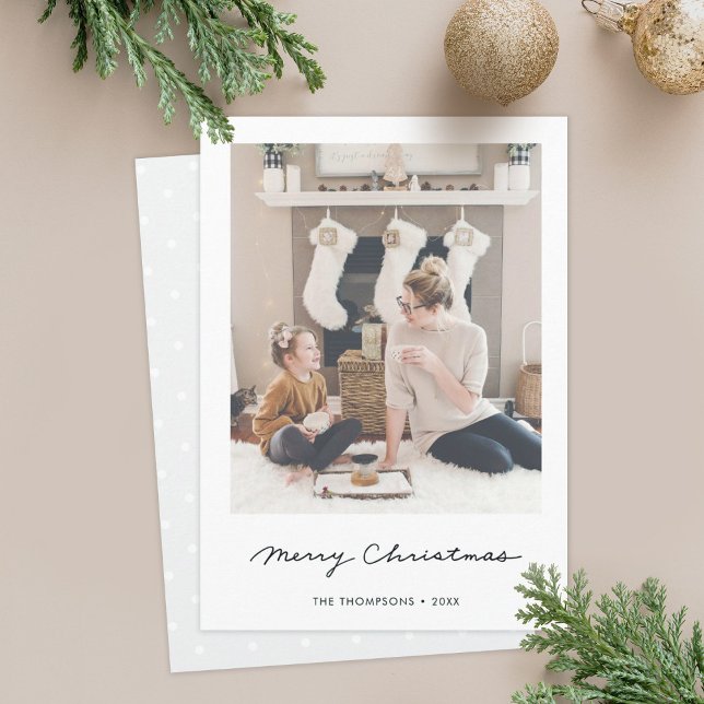 Minimalist Holiday Merry Christmas Photo Card (Creator Uploaded)